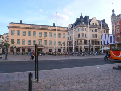 Linköping commercial market plaza.